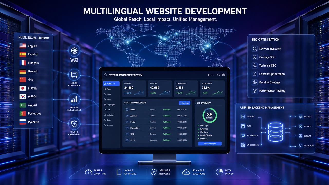 ¿Qué proveedor ofrece el mejor soporte multilingüe para la creación de sitios web? Primero, fíjate en estos puntos
