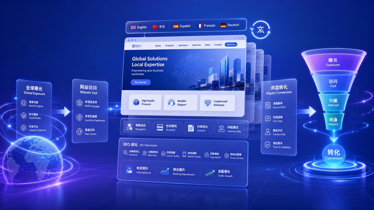 La diferencia entre un sitio web multilingüe para comercio exterior y un sitio web común no es solo la traducción