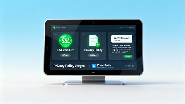 El personal de control de calidad debe comprobar: 3 aspectos básicos de seguridad para los sitios web de comercio electrónico independientes: el período de validez del certificado SSL, la visibilidad del enlace a la política de privacidad y la lógica de activación del banner de cookies del RGPD.