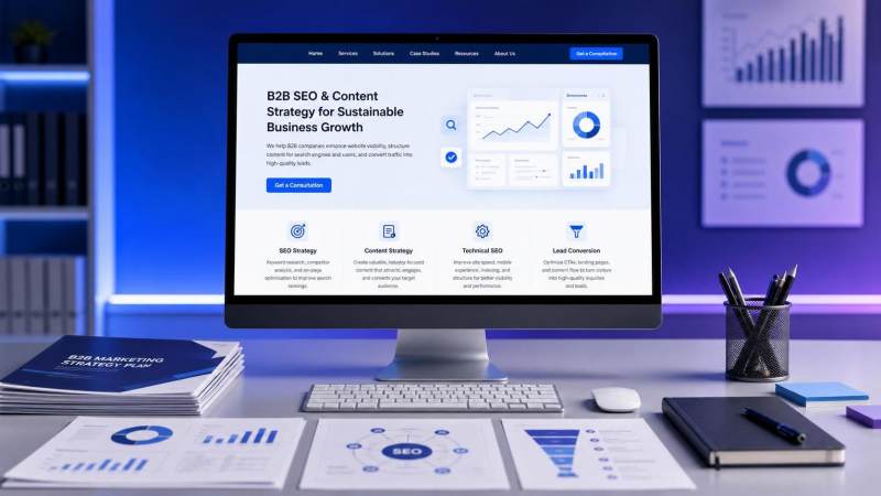 ¿Cómo hacer SEO para un sitio web B2B para obtener consultas? Estructura de secciones, disposición del contenido y diseño de puntos de conversión