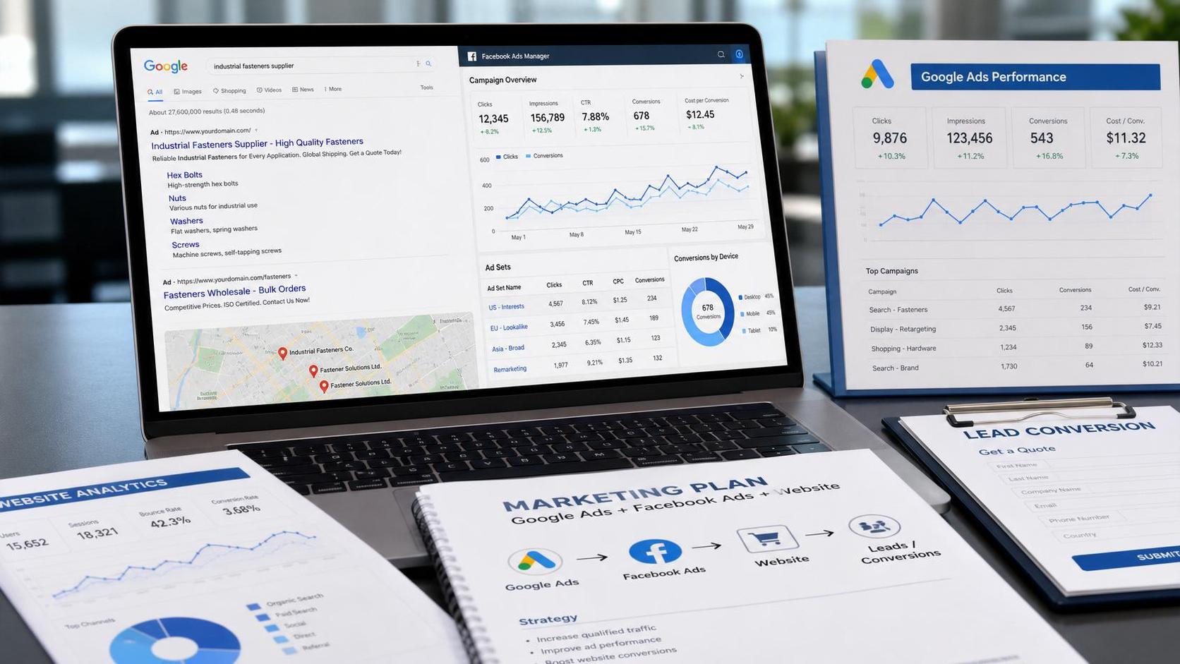 ¿Publicidad en Google o en Facebook para un sitio independiente B2B? ¿Publicidad en Google o en Facebook para un sitio independiente B2B?