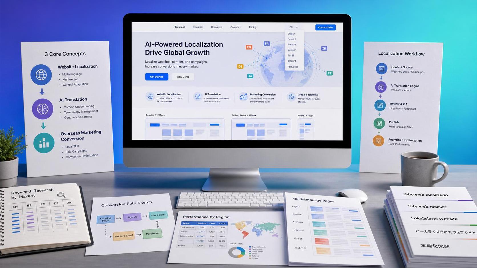 Aspectos esenciales de la localización de sitios web: guía para la adaptación de contenidos, la implementación técnica y el crecimiento del tráfico para empresas que se internacionalizan