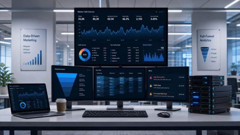 ¿Cómo elegir una herramienta de monitoreo del tráfico web？Comparación de capacidades de monitoreo en tiempo real、seguimiento de conversiones y alertas