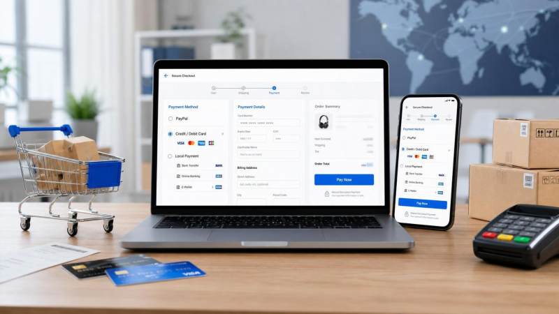 ¿Cómo integrar los pagos de comercio electrónico transfronterizos? Puntos clave para integrar PayPal, tarjetas de crédito y pagos locales.