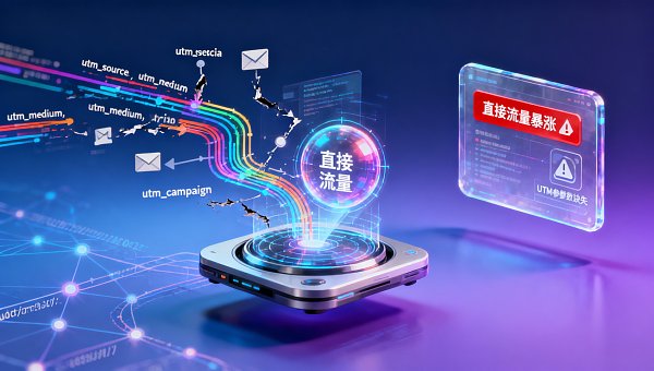 网站流量分析工具显示‘直接流量暴涨’，可能是UTM参数丢失导致归因混乱