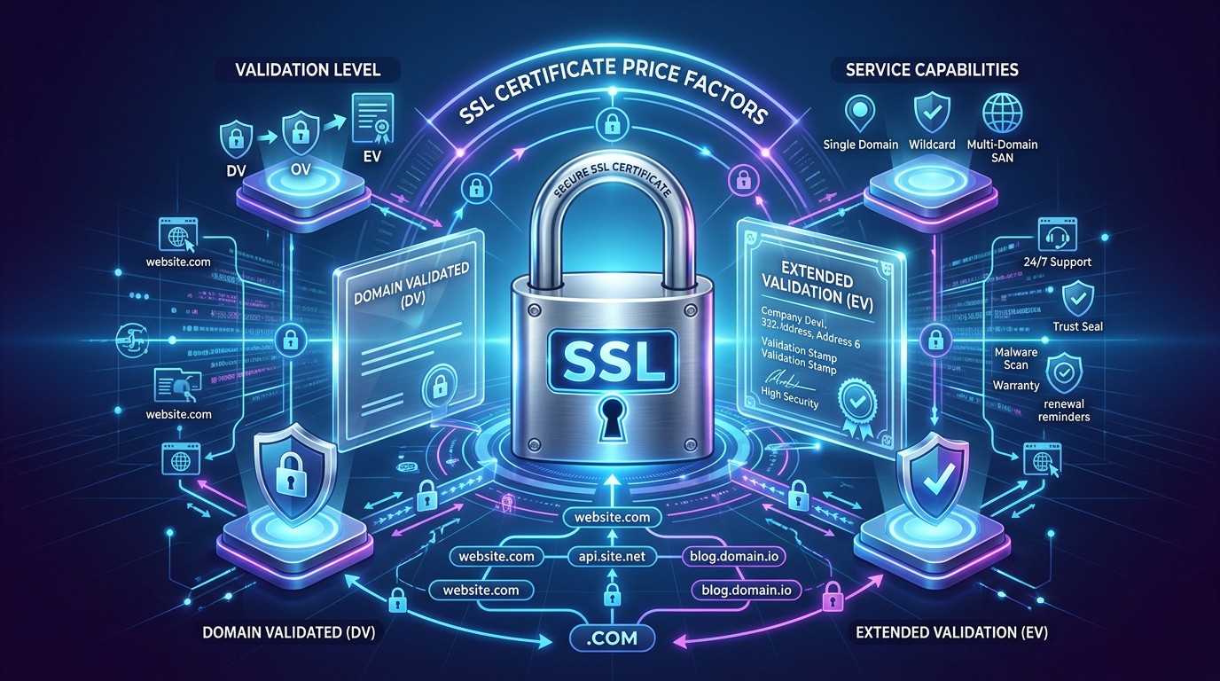 Welche Faktoren beeinflussen den Preis eines SSL-Zertifikats?