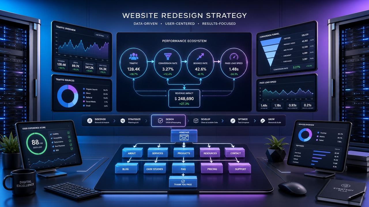 Vor der Neugestaltung des Webdesigns zunächst festlegen, welche Kennzahlen priorisiert werden