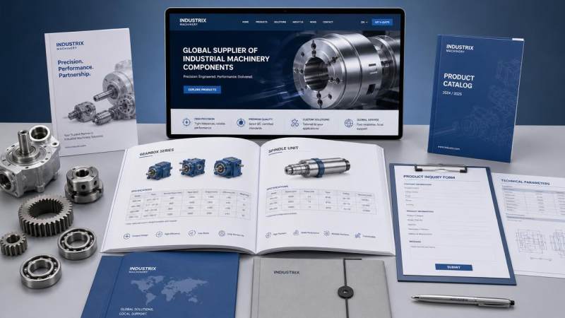 Wie erstellt man eine Website für den Maschinenbau im Außenhandel? Struktur der Rubriken, Content-Strategie und Design des Anfrage-Eingangs