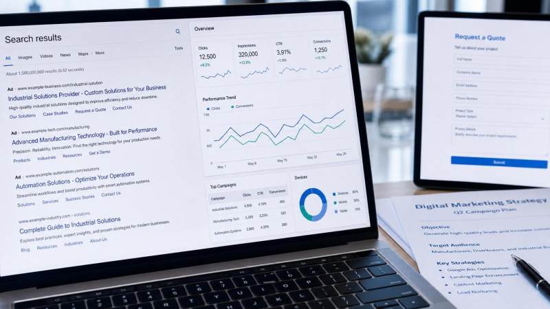 Ist die Kundengewinnung mit Google Ads für eine B2B-Website stabiler?