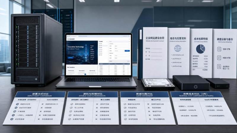Worauf sollte man beim Vergleich von Anbietern für KI-Website-Erstellungssysteme achten? Erläuterung zu Bereitstellungsarten, Quellcode-Rechten und Verlängerungskosten