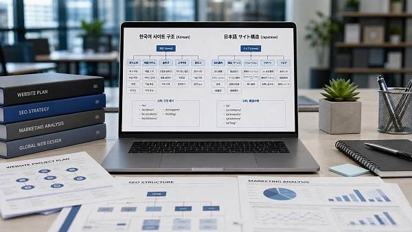 Was sind die Unterschiede zwischen der SEO-Struktur einer koreanischen und einer japanischen Website-Erstellung? Navigation, URL und Inhaltshierarchie im Vergleich