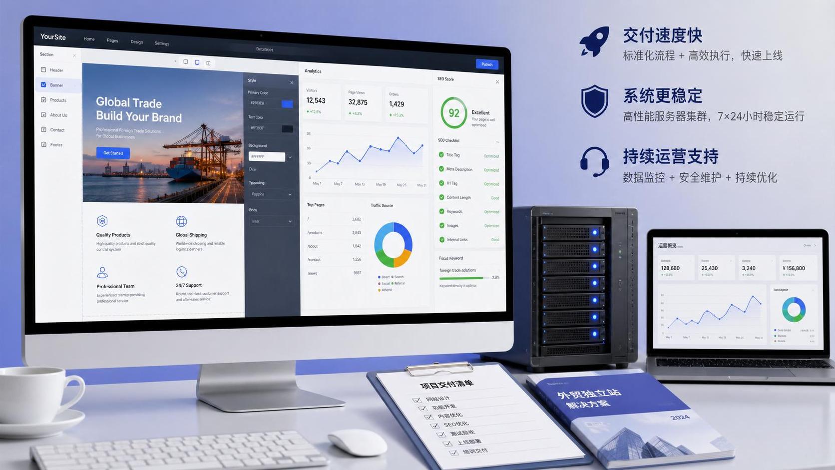 搜网科技外贸独立站靠谱吗？从交付看