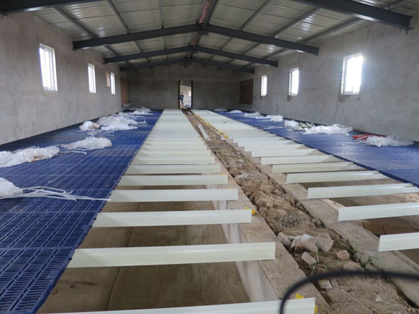 庆云金源玻璃钢料塔安装现场图