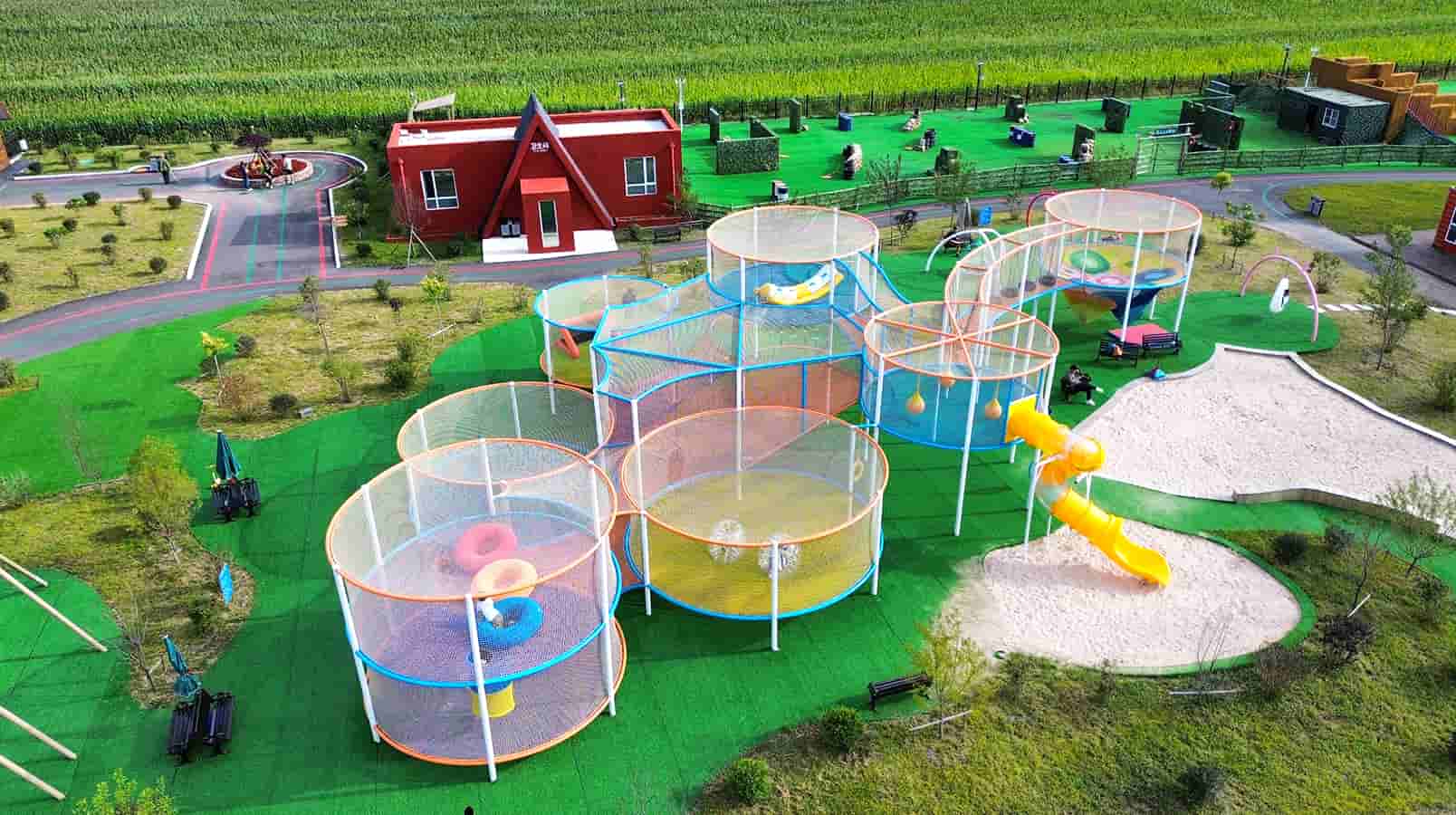 生态农庄绳网主题-户外探险设施