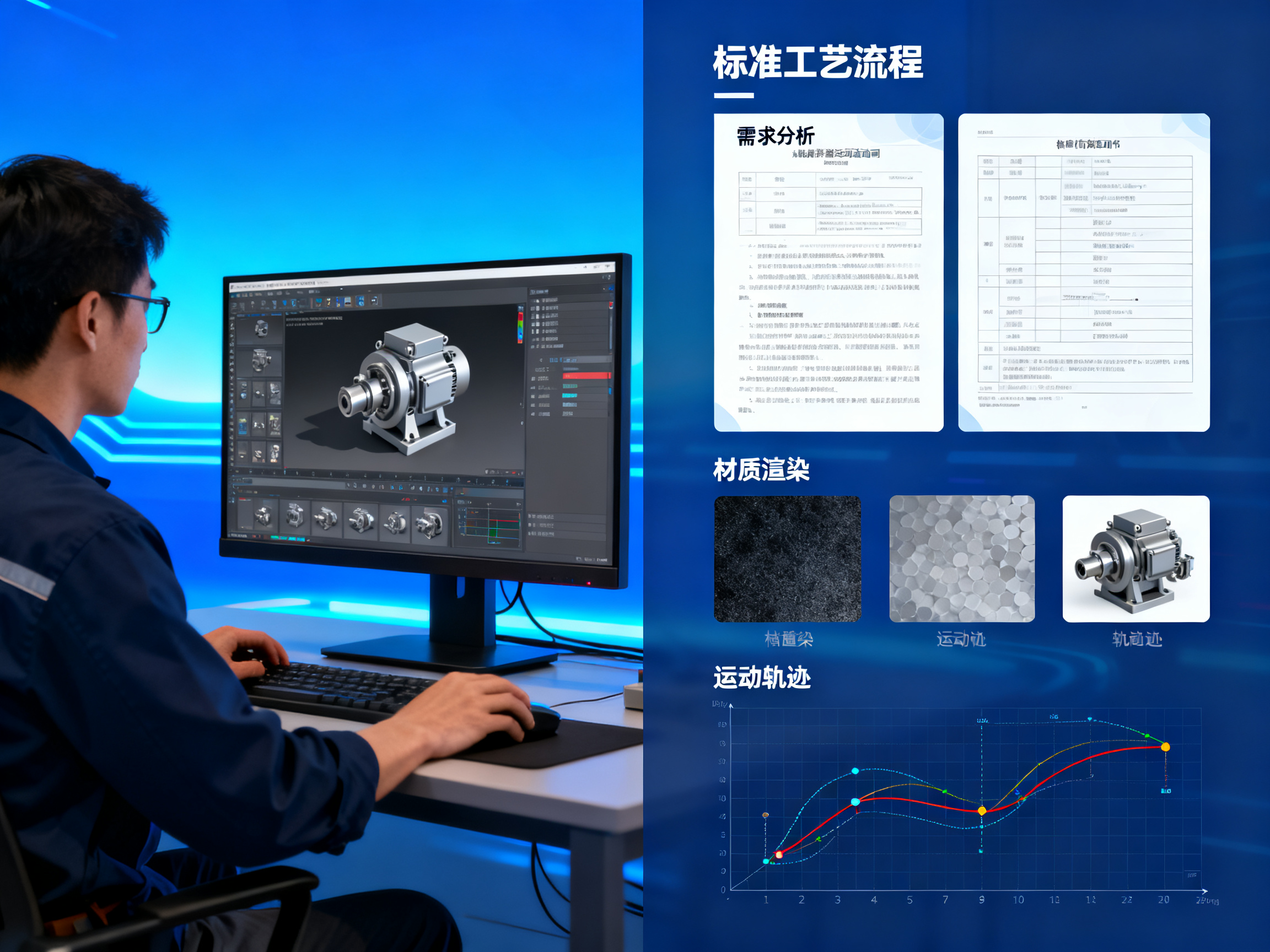 机械产品动画展示需要包含哪些标准工艺流程？