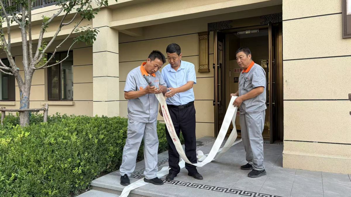 12 以练筑防 防患未“燃”|长江物业夏津德达壹号院联合舜泉社区及夏津县消防大队开展消防演练活动
