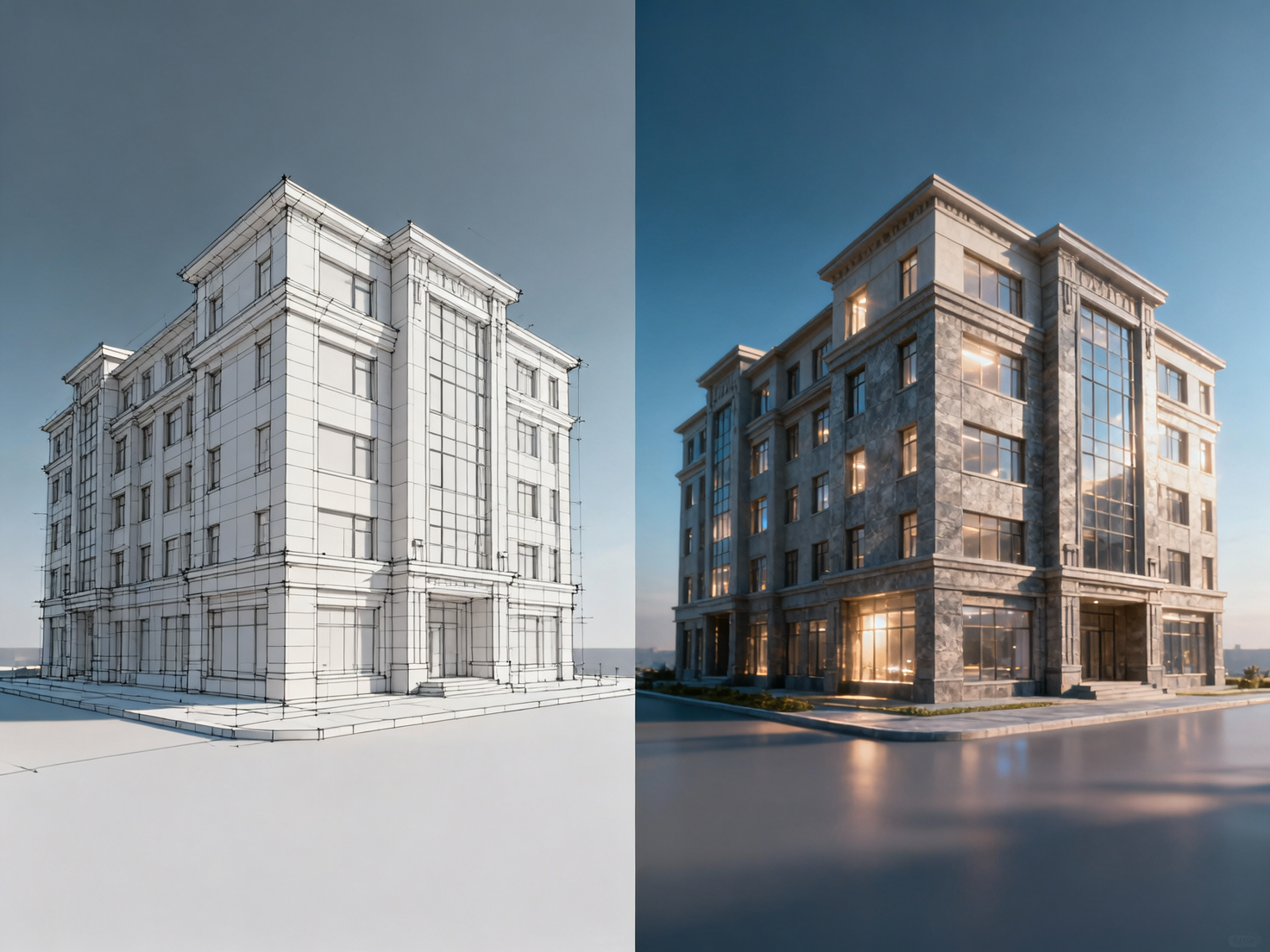 建筑动画制作前后效果对比明显吗？