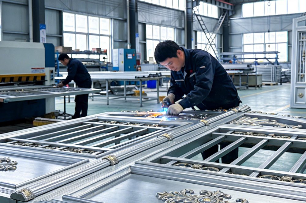 源帅金属铝艺门制作流程介绍