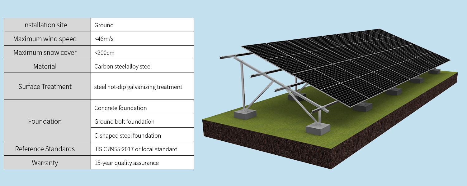 지면 탄소강 시멘트 기초 이중 기둥 이중 사선 버팀대 수직 배치 2X10