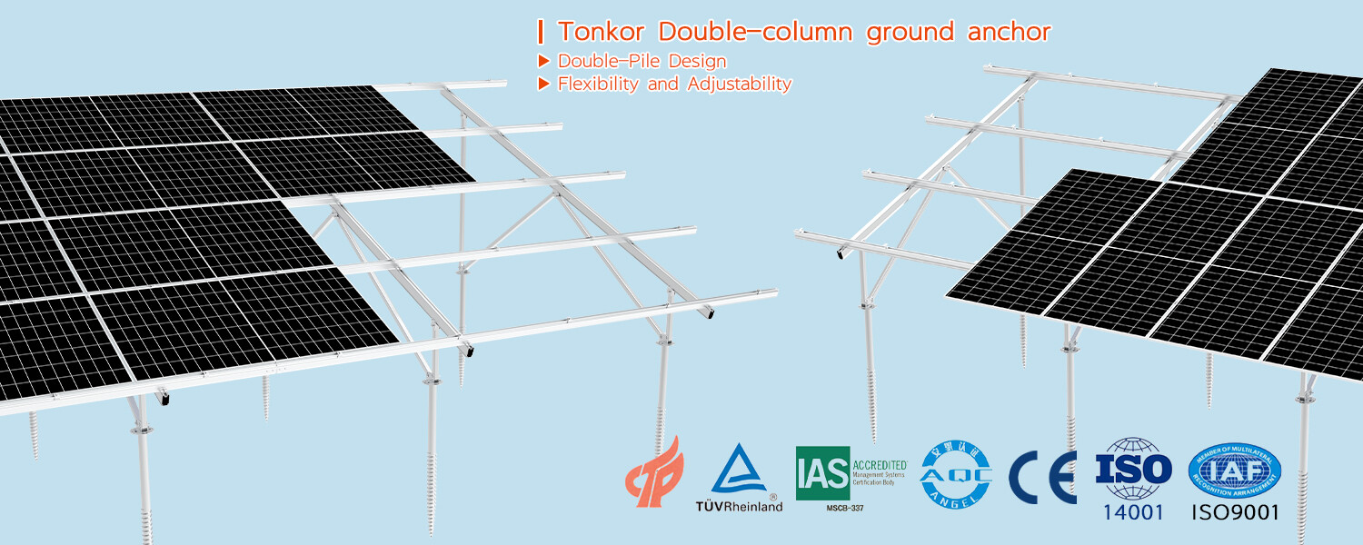 Soporte de montaje en columna doble de anclaje de tornillo de aleación de aluminio para suelo 2×10