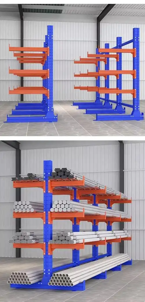 湖南长沙锐和货架厂悬臂式货架-工业级悬臂式货架，搭配阁楼管材更到位，有序不贵。