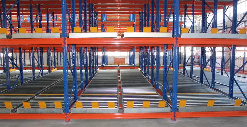 重力式货架-湖南长沙锐和货架厂-工业级重力式货架，多笔实战经验。