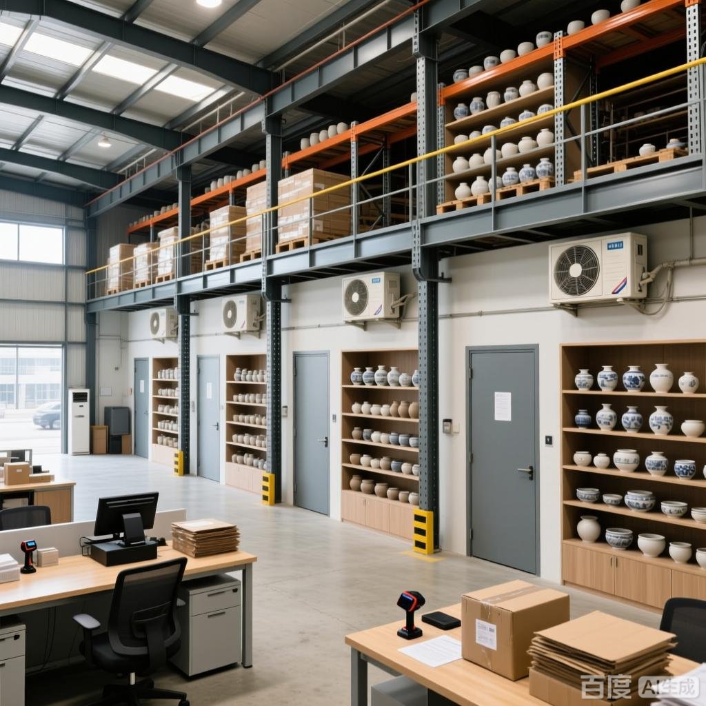 钢结构货架混合平台-