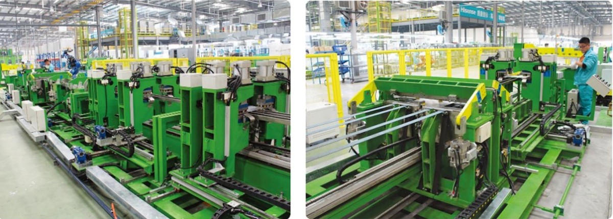 冷柜内胆筒底生产线2连Freezer inner bottom tank forming line