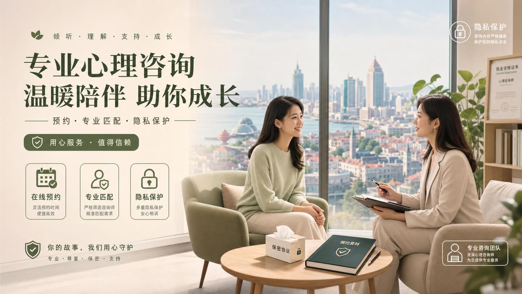 青岛心理咨询预约中心怎么选？本地来访者最关心的4个问题