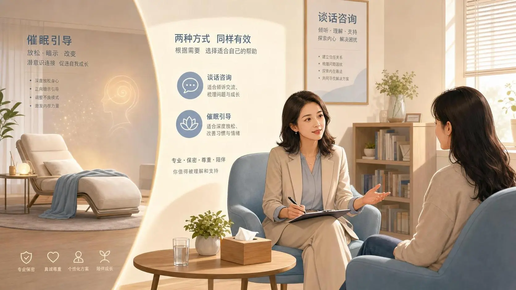 催眠暗示咨询中心与普通心理咨询有何区别？如何判断更适合自己