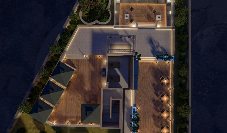 上海虹桥汇办公室屋顶花园效果