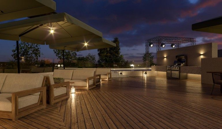 上海虹桥汇办公室屋顶花园效果