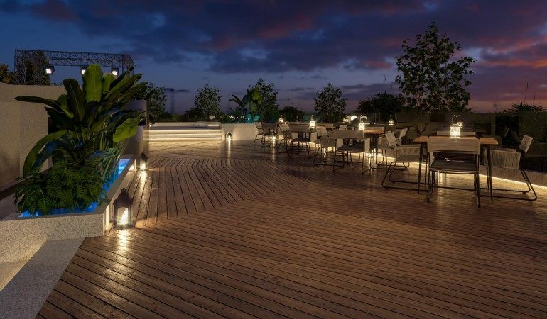 上海虹桥汇办公室屋顶花园效果