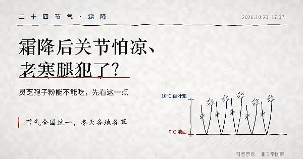 霜降后关节怕凉、老寒腿犯了？灵芝孢子粉能不能吃，先看这一点