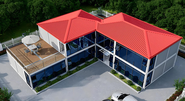 Casas de contenedores de paquete plano