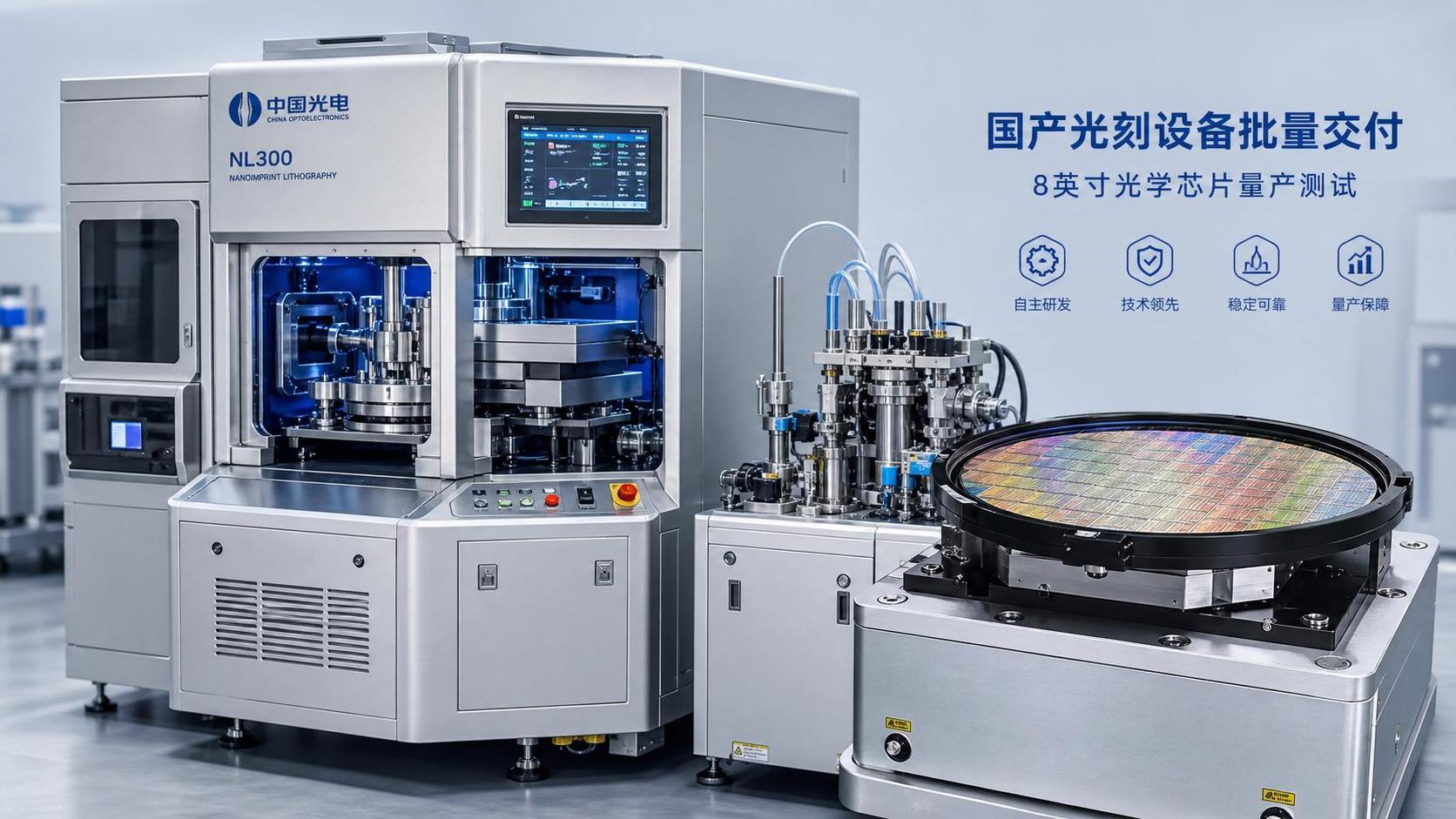 中国制造的纳米压印工具交付用于光学芯片