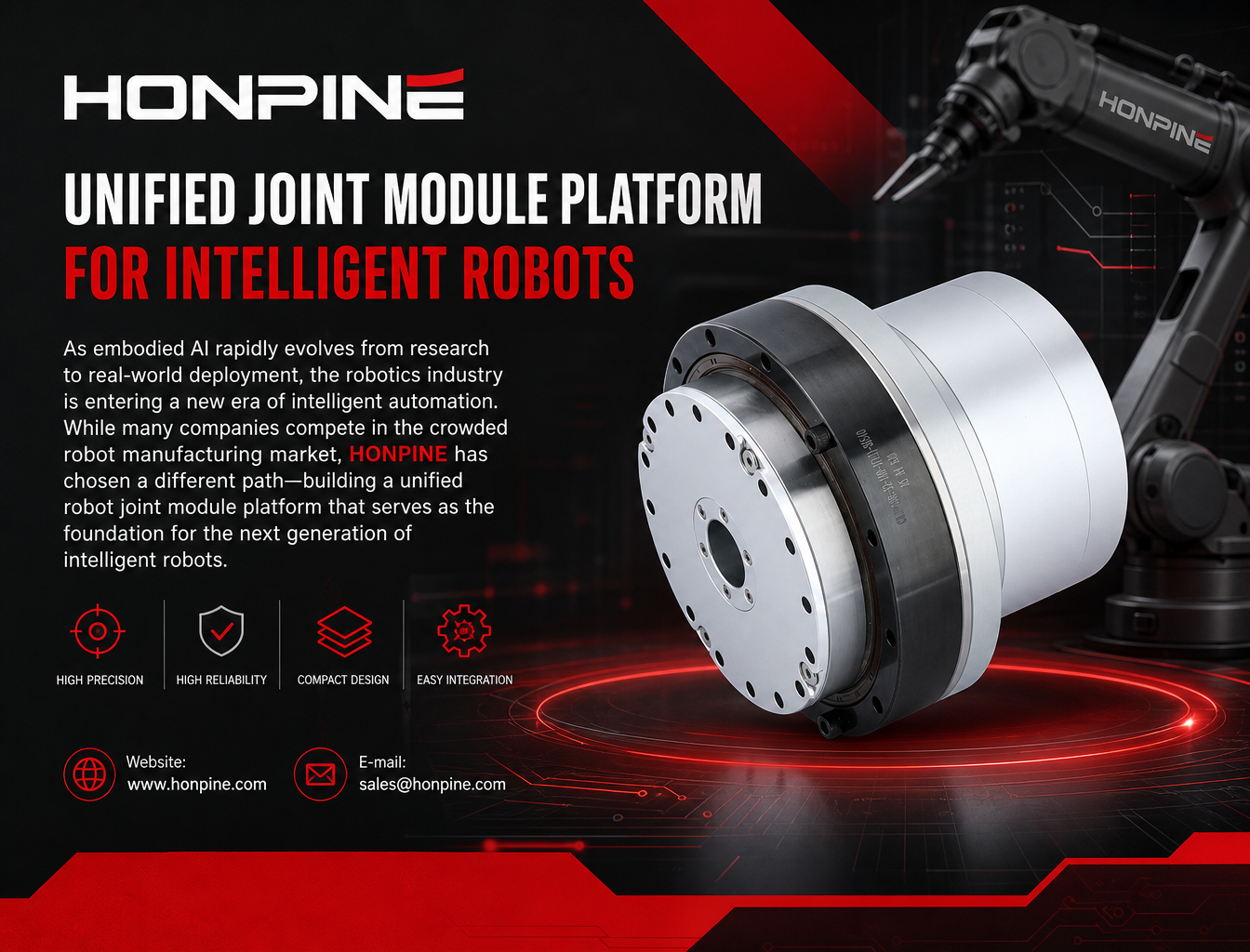 为什么 HONPINE 正在打造统一的机器人关节模块平台，以加速具身人工智能的发展？